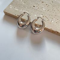 1 Paar Einfacher Stil U-form Überzug Harz Ohrringe sku image 2