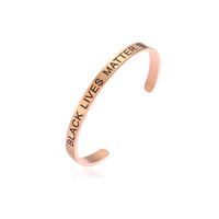 Simple Style Letter Stainless Steel Plating Unisex Cuff Bracelets sku image 6