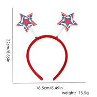 Women's IG Style Simple Style National Flag Star Plastic Hair Band Party Headpieces main image 5