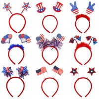 Women's IG Style Simple Style National Flag Star Plastic Hair Band Party Headpieces main image 1