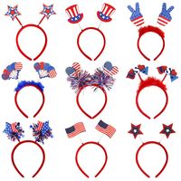 Women's IG Style Simple Style National Flag Star Plastic Hair Band Party Headpieces main image 11