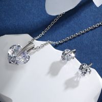 Basic Modern Style Classic Style Heart Shape Alloy Inlay Rhinestones Women's Jewelry Set main image 5