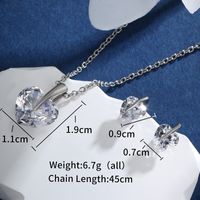 Basic Modern Style Classic Style Heart Shape Alloy Inlay Rhinestones Women's Jewelry Set main image 2