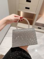 Silver Polyester Solid Color Evening Bags main image 4