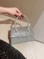 Silver Polyester Solid Color Evening Bags main image 5