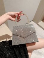 Silver Polyester Solid Color Evening Bags main image 4
