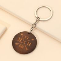 Mama Letter Solid Color Wood Mother's Day Women's Bag Pendant Keychain sku image 13