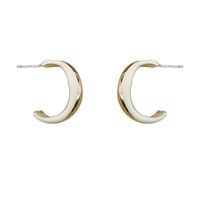1 Pair Casual Sweet Artistic C Shape Enamel Copper 18K Gold Plated Ear Studs main image 6