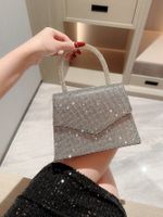 Silver Polyester Solid Color Evening Bags sku image 1