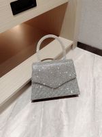 Silver Polyester Solid Color Evening Bags main image 5