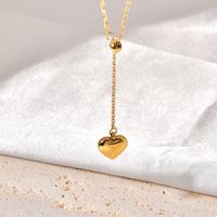 Titanium Steel IG Style Simple Style Heart Shape Pendant Necklace main image 5