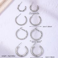 1 Set Simple Style Geometric Solid Color Alloy Ear Studs main image 11
