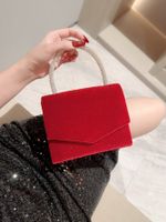 White Red Black Polyester Solid Color Evening Bags main image 9