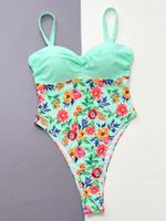 Women's Simple Style Ditsy Floral 1 Piece One Piece Swimwear main image 2