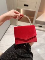 White Red Black Polyester Solid Color Evening Bags sku image 2