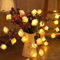 Christmas Valentine's Day Simple Style Rose Pvc Indoor Party String Lights sku image 2