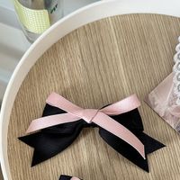 Women's Sweet Simple Style Bow Knot Cloth Hair Clip Hair Tie Brooches sku image 1