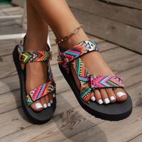 Women's Casual Vacation Color Block Round Toe Beach Sandals main image 2