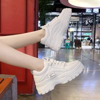 Women's Sports Solid Color Round Toe Chunky Sneakers main image 4