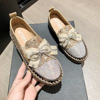 Women's Casual Solid Color Rhinestone Bowknot Round Toe Casual Shoes main image 1