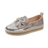 Women's Casual Solid Color Rhinestone Bowknot Round Toe Casual Shoes main image 3