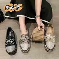 Women's Casual Solid Color Rhinestone Bowknot Round Toe Casual Shoes main image 2