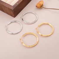 1 Pair Simple Style Solid Color Copper 18K Gold Plated Palladium White K Earrings main image 4