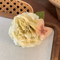 Women's Romantic Pastoral Flower Butterfly Cloth Three-dimensional Hair Clip sku image 1