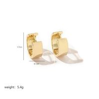 1 Pair Elegant Modern Style Simple Style Geometric Polishing Inlay Copper Zircon 18K Gold Plated Earrings main image 2