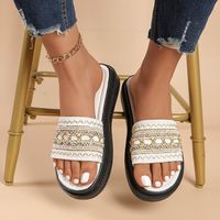 Women's Vacation Ethnic Style Solid Color Open Toe Slides Slippers main image 1