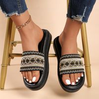 Women's Vacation Ethnic Style Solid Color Open Toe Slides Slippers main image 3