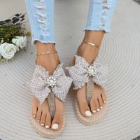 Women's Roman Style Solid Color Bowknot T-Strap Beach Sandals main image 5