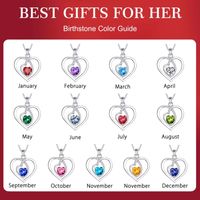 Sterling Silver Elegant Classic Style Heart Shape Plating Zircon Pendant Necklace main image 4