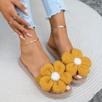 Women's Casual Vacation Floral Open Toe Slides Slippers main image 2
