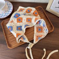 Women's Romantic Pastoral Flower Cloth Knit Braid Hollow Out 1 Piece sku image 2