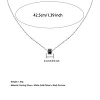 Sterling Silver White Gold Plated Elegant Romantic Round Cat Deer Inlay Crystal Zircon Necklace sku image 1
