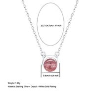 Sterling Silver White Gold Plated Elegant Romantic Round Cat Deer Inlay Crystal Zircon Necklace sku image 2