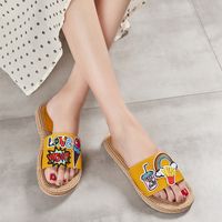Women's Casual Color Block Open Toe Slides Slippers main image 5