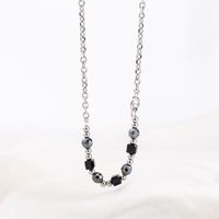 Casual Modern Style Cool Style Geometric Stainless Steel Glass Beaded Unisex Necklace main image 1