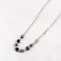Casual Modern Style Cool Style Geometric Stainless Steel Glass Beaded Unisex Necklace main image 6