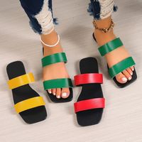 Women's Vacation Solid Color Open Toe Slides Slippers main image 1