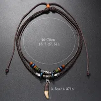 Casual Vintage Style Cross Beaded Alloy Leather Rope Unisex Double Layer Necklaces main image 2