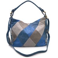 Women's Medium Pu Leather Argyle Vintage Style Zipper Handbag main image 5