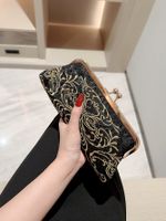 Black Polyester Geometric Embroidery Evening Bags main image 3