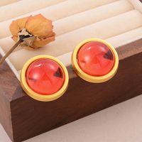1 Pair Elegant Luxurious Queen Plant Bee Inlay Alloy Copper Glass Stone Pearl Zircon 18K Gold Plated Alluvial Gold Plated Ear Cuffs Ear Studs main image 4