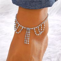Vacation Simple Style Moon Heart Shape Copper Inlay Artificial Rhinestones Artificial Diamond Gold Plated Silver Plated Women's Anklet sku image 13