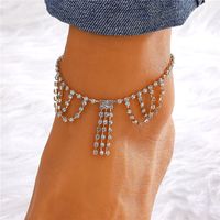 Vacation Simple Style Moon Heart Shape Copper Inlay Artificial Rhinestones Artificial Diamond Gold Plated Silver Plated Women's Anklet sku image 14