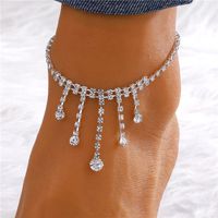 Vacances Style Simple Lune Forme De Cœur Le Cuivre Incruster Strass Artificiels Diamant Artificiel Plaqué Or Plaqué Argent Femmes Bracelet De Cheville main image 10