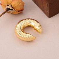 1 Pair Elegant Luxurious Queen Plant Bee Inlay Alloy Copper Glass Stone Pearl Zircon 18K Gold Plated Alluvial Gold Plated Ear Cuffs Ear Studs main image 6