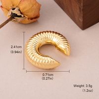 1 Pair Elegant Luxurious Queen Plant Bee Inlay Alloy Copper Glass Stone Pearl Zircon 18K Gold Plated Alluvial Gold Plated Ear Cuffs Ear Studs sku image 1